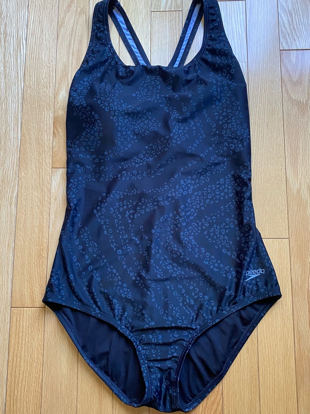 Sz 10 Speedo Black Racerback One-Piece Swimsuit